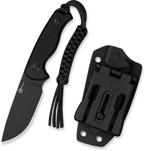 Civivi Knife Timberbark 3.2" - Fixed Black/black G10 Stnwash