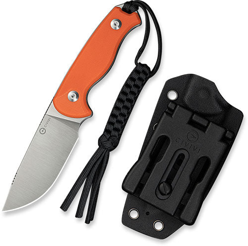 Civivi Knife Timberbark 3.2" - Fixed Orange/satin G10 Stnwash