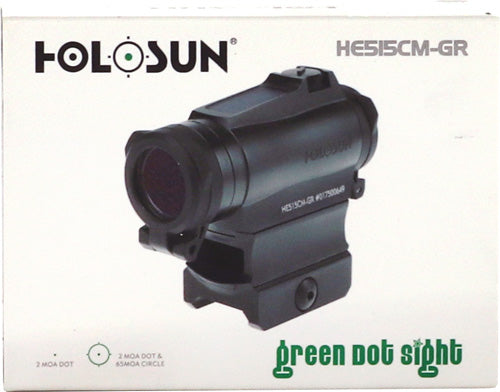 Holosun 515 Enclosed Green Mlt - Reticle Solar 65moa/2moa 20mm
