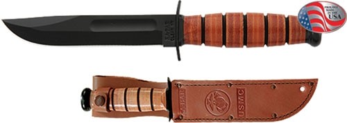 Ka-bar Fighting/utility Knife - 5.25" Short W/lthr Shth Usmc