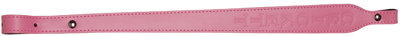 Crickett Sling Black Leather - W/pink Stitching And Logo