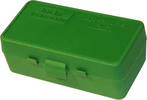 Mtm Ammo Box 44rm/41rm/45lc - 50-rounds Flip Top Style Green