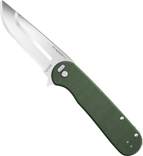 Outdoor Edge Razor Vx3 3" Fldr - Green Micarta Ss Ball Bearings
