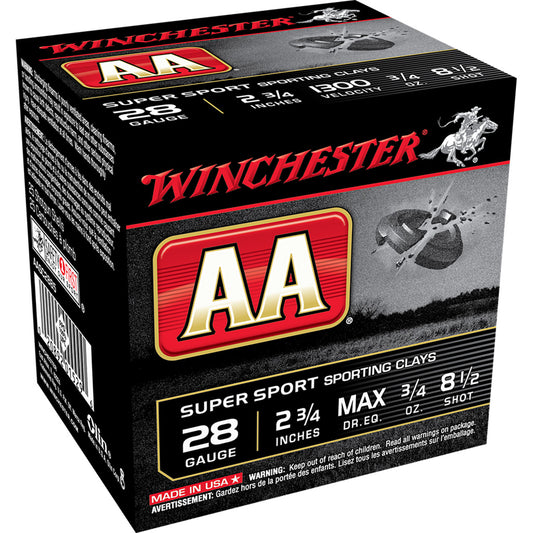 Winchester AA Sporting Clays Load 28 ga. 2.75 in. 3/4 oz. 8.5 Shot 25 rd.