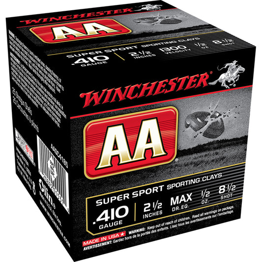 Winchester AA Sporting Clays Load 410 ga. 2.5 in. 1/2 oz. 8.5 Shot 25 rd.