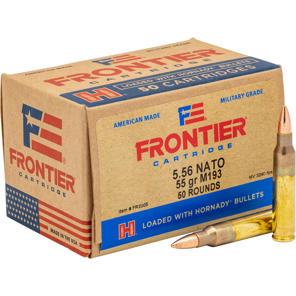 Hornady Frontier Rifle Ammo 5.56 NATO 55 gr. FMJ 50 rd.