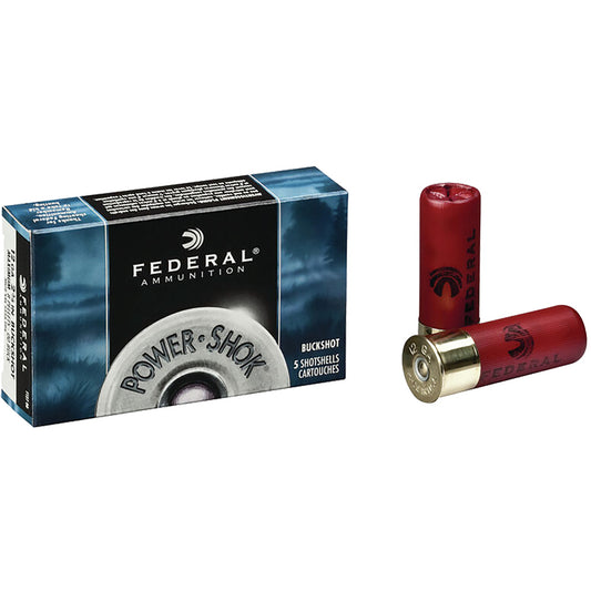 Federal Power-Shok Shotgun Ammo 16 ga. 2.75 in. 12 Pellets 1 Buck 5 rd.