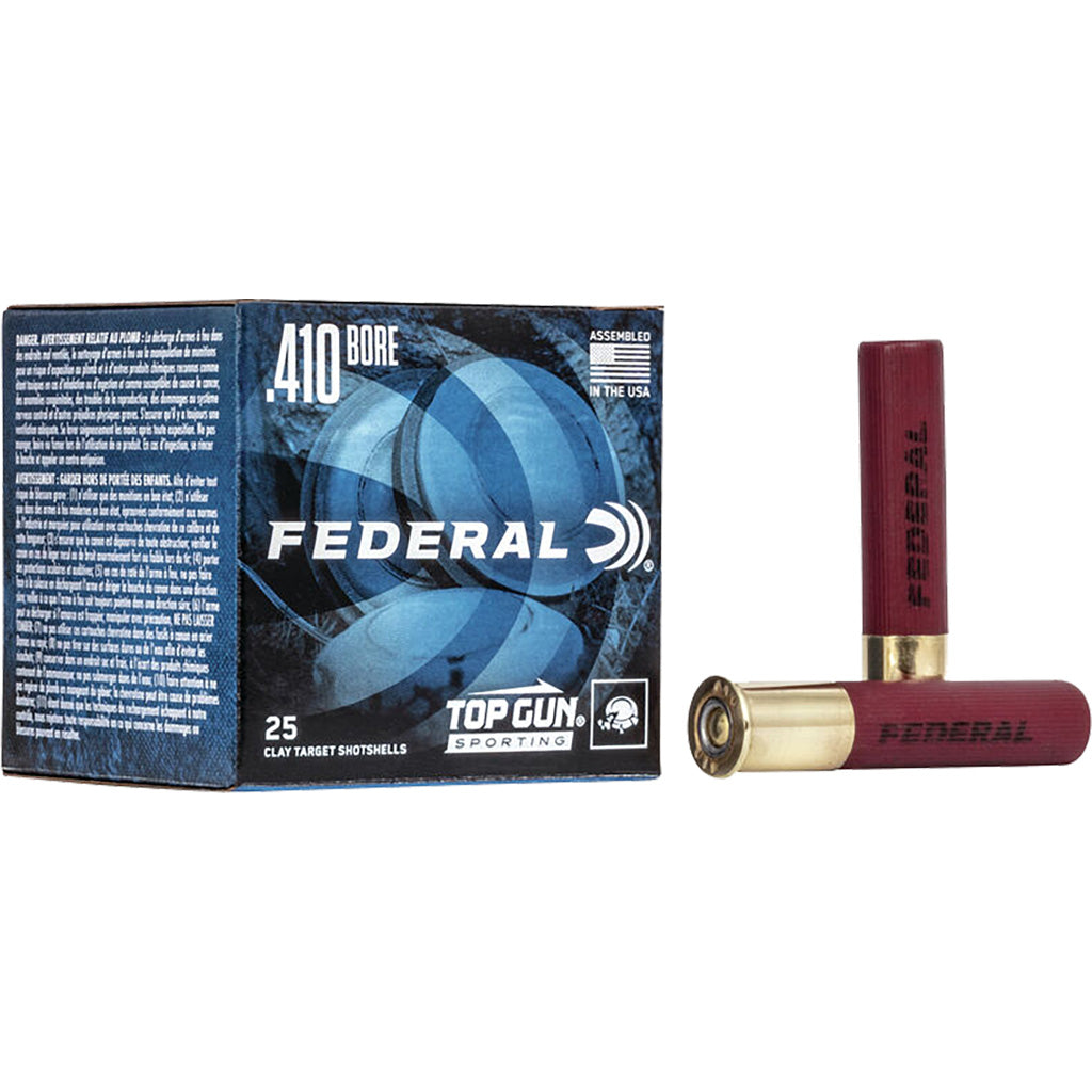 Federal Top Gun Sporting Shotgun Ammo 410 ga. 2.5 in. 1330 FPS 1/2 oz. 8 Shot 25 rd.