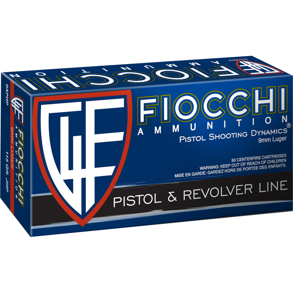 FIOCCHI 9MM LUGER 115GR JHP