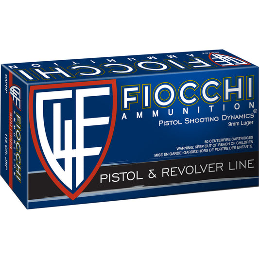 FIOCCHI 9MM LUGER 115GR JHP
