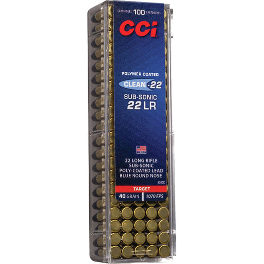 CCI CLEAN 22LR 40GR BLUE POLY
