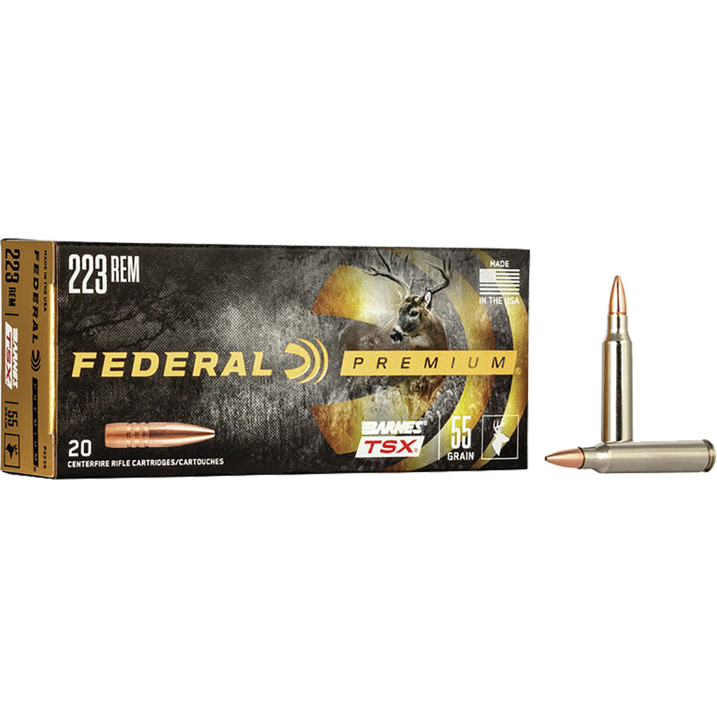 Federal Premium Rifle Ammo 223 Rem. 55 gr. Barnes TSX 20 rd.