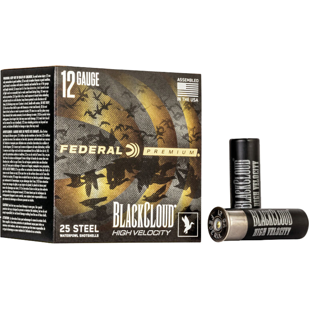 Federal Premium Black Cloud Waterfowl Shotgun Ammo 12 ga. 3 in. 1 1/8 oz. High Velocity BB Shot 25 rd