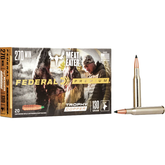 Federal Premium Rifle Ammo 270 Win. 130 gr. Trophy Copper 20 rd.