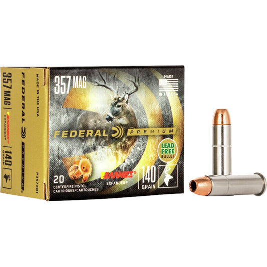 Federal Premium Pistol Ammo 357 Mag. 140 gr. Barnes Expander 20 rd.