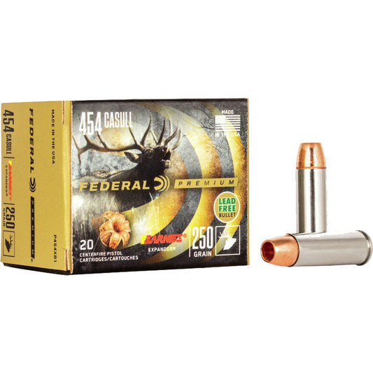 Federal Premium Pistol Ammo 454 Casull 250 gr. Barnes Expander 20 rd.