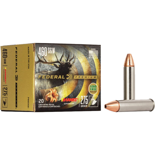 Federal Premium Pistol Ammo 460 S&W Mag. 275 gr. Barnes Expander 20 rd.