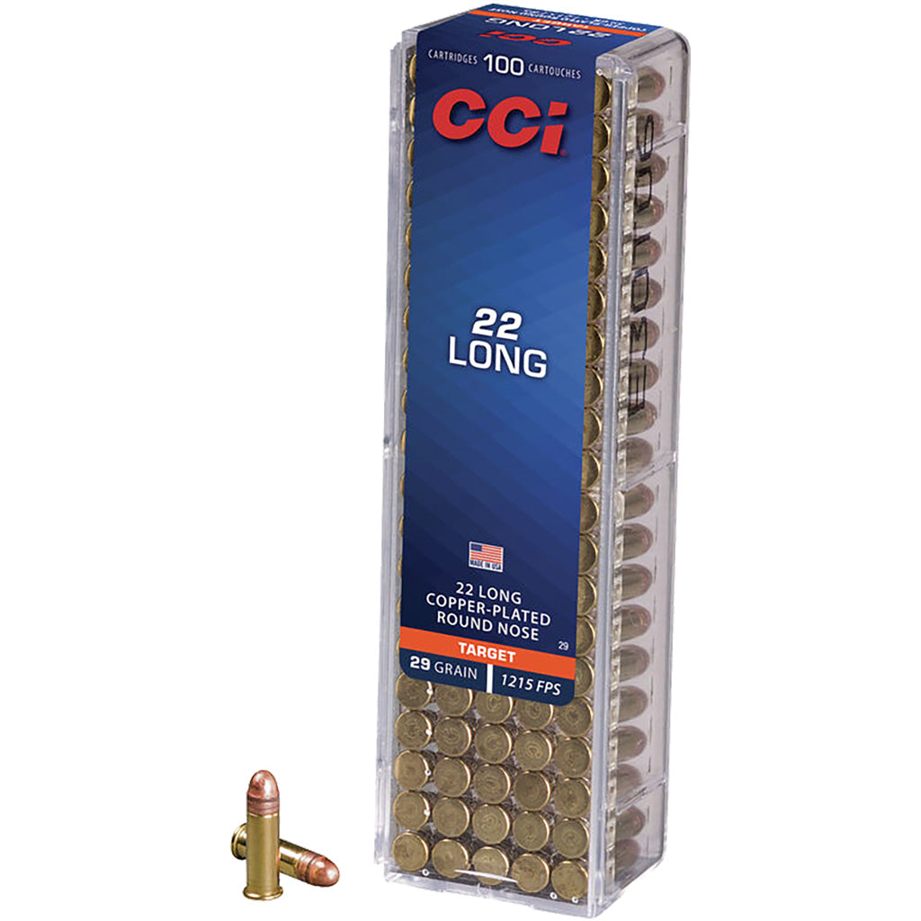 CCI Target & Plinking Rimfire Ammo 22 Long 29 gr. Copper-Plated Round Nose 100 rd.