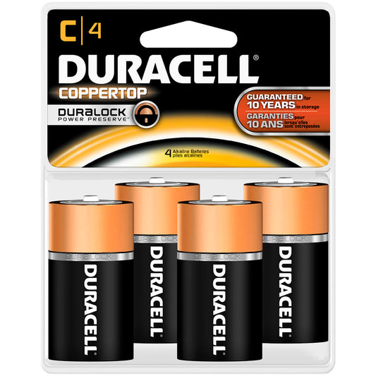 Duracell Coppertop Batteries C 4 pk.