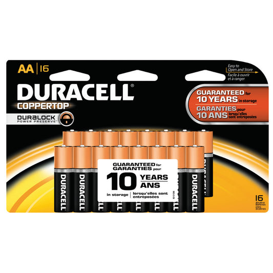 Duracell Coppertop Batteries AA 16 pk.