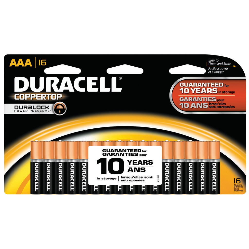 Duracell Coppertop Batteries AAA 16 pk.