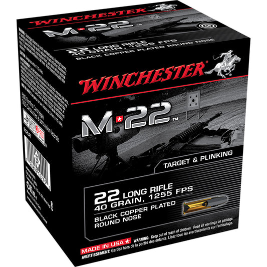 Winchester M-22 Pistol Ammo 22 LR 40 gr. Round Nose 500 rd.