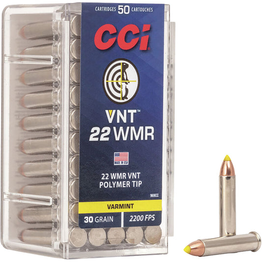CCI Varmint Rimfire Ammo 22 Mag 30 gr. Varmint Tipped 50 rd.