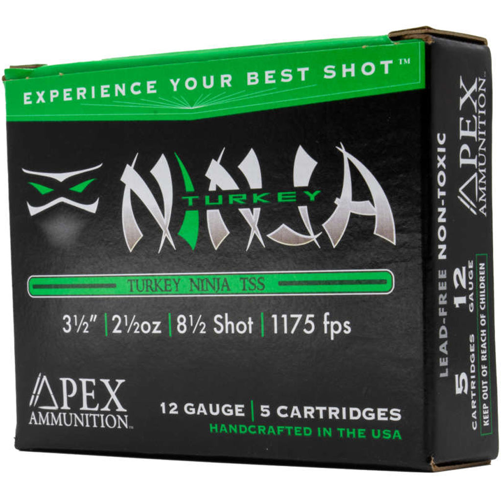Apex Turkey TSS Ninja Shotgun Ammo 12 ga. 3.5 in. 2-1/2oz #8.5 shot  5rd