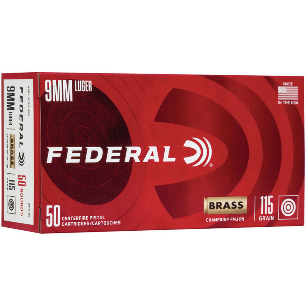 FEDERAL 9MM LUGER 115GR FMJ