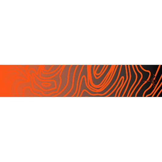 White Water Archery Topo Fade Arrow Wraps  Orange 5 in. x 1.125 in. 15 pk.