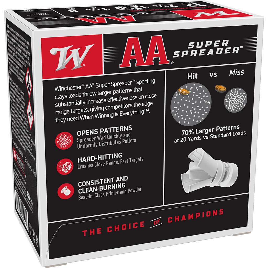 Winchester AA Super Spreader Load 12 ga. 2 3/4 in. 1 1/8 oz. 8 Shot 25 rd.