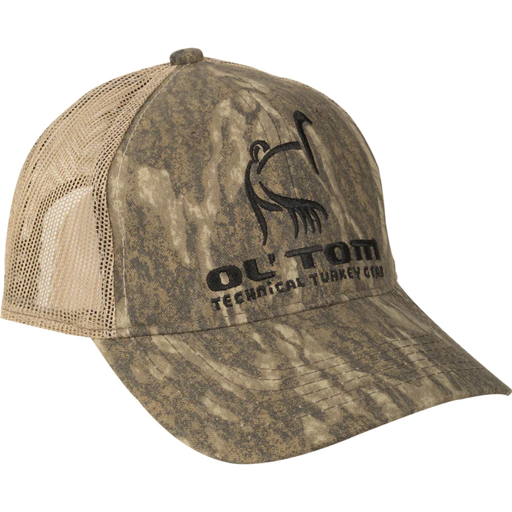 Drake Ol' Tom Ol Tom Camo Mesh Back Logo Cap MO Bottomland OSFM