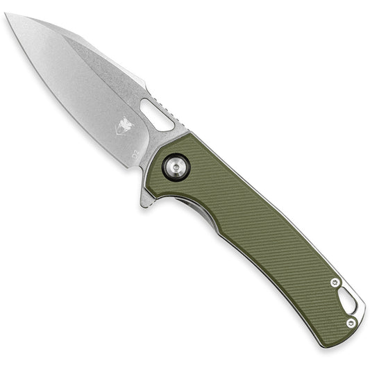 CobraTec Wolverine Liner Lock Drop Knife Folding Blade OD Green