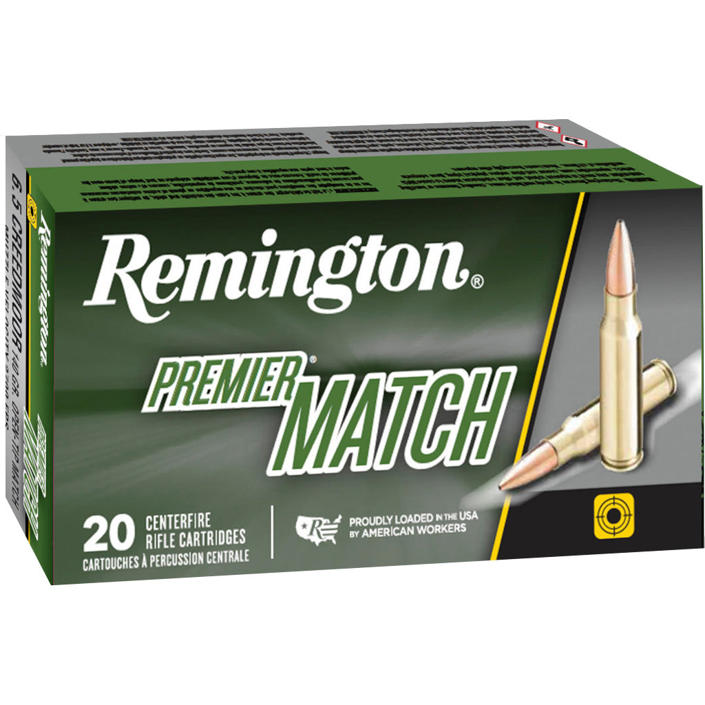 Remington Premier Match Centerfire Rifle Ammo 6.5 Creedmoor 140 gr. Barnes OTMBT 20 rd.