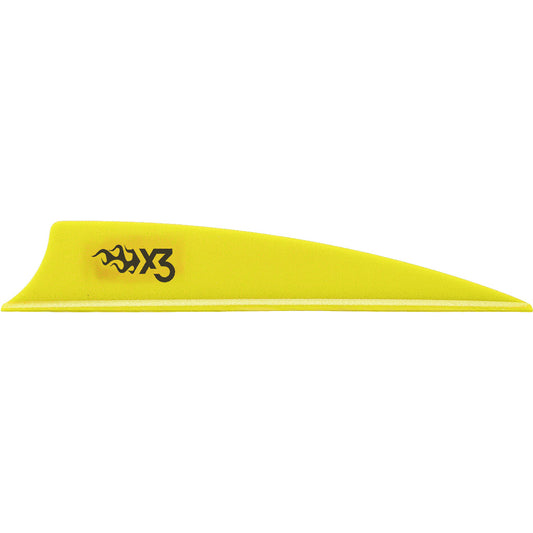 Bohning X3 Vanes Shield Cut 3 in. Neon Yellow 36 pk.
