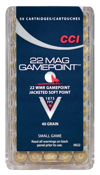 CCI 22WMR 40GR GAMEPOINT JSP