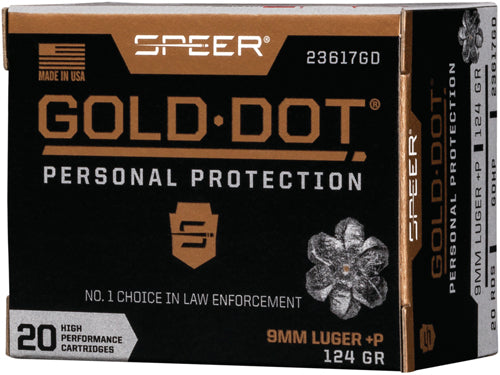 SPEER GOLD DOT 9MM LUGER +P