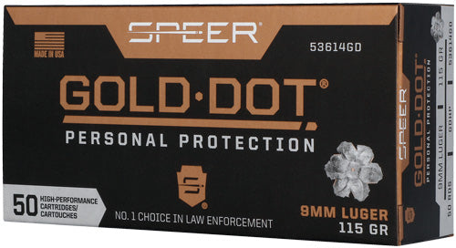 SPEER GOLD DOT 9MM LUGER