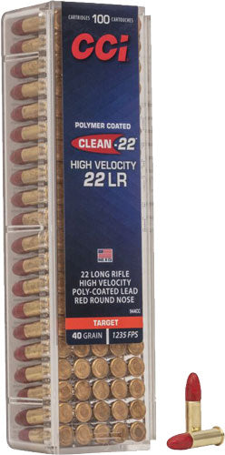 CCI CLEAN 22LR 40GR RED POLY