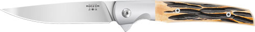 Bear & Son 21 Pattern 3.38" D2 - Stag Bone Rancher Liner Lock
