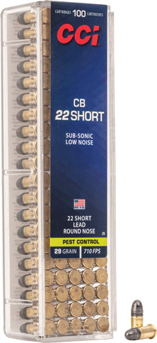 Cci Cb 22 Short 29gr Lead-rn - 710fps 100rd 50bx/cs
