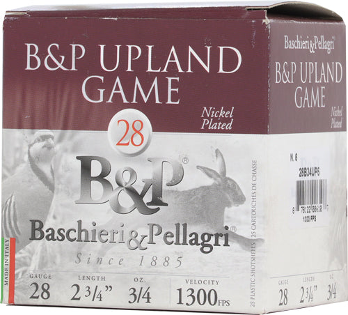 B&p 28ga 2.75" 3/4oz #6 - 1300fps 25rd 10bx/cs