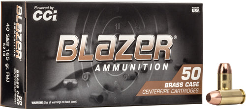 Cci Blazer Brass 40 Sw - 165gr Fmj 50rd 20bx/cs
