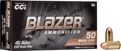 Cci Blazer Brass 45 Acp 230gr - Fmj 50rd 20bx/cs