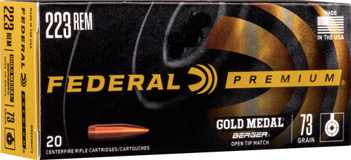 Federal Gold Medal 223 Rem - 73gr Berger Bthp 20rd 10bx/cs