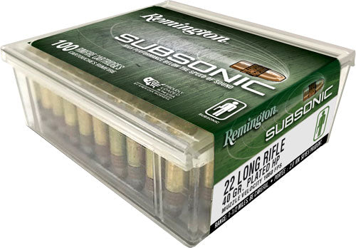 Remington Subsonic 22lr 40gr - Plated Lead-hp 100rd 50bx/cs