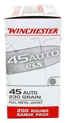 Winchester Usa 45 Acp 230gr - Fmj-rn 600rd Case Lot