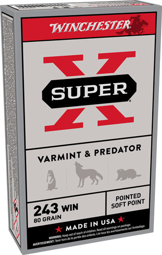 Winchester Super-x 243 Win - 80gr Jsp 20rd 10bx/cs