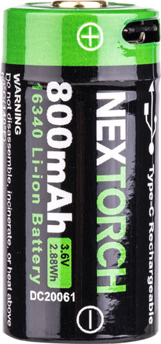 Nextorch 16340 Usb Type C - Battery