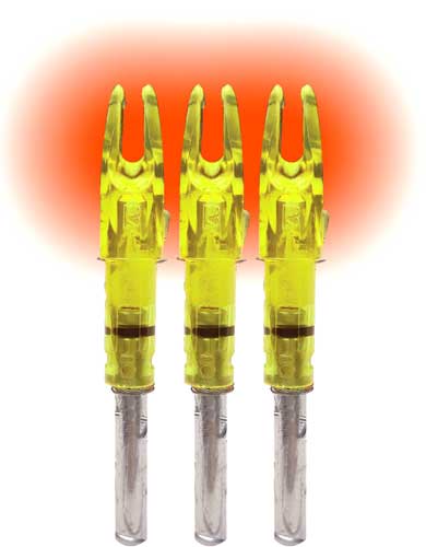 Lumenok Lighted Nock - Signature Series Hd Orange 3pk